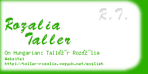 rozalia taller business card